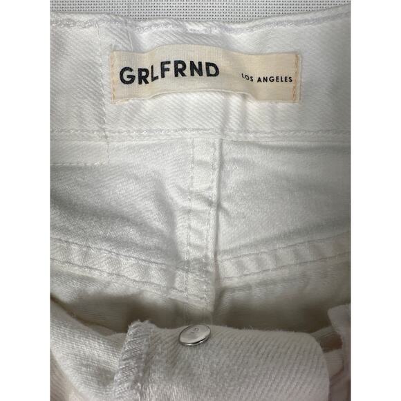 GRLFRND - The Lex High Rise Wide Leg Cargo Jeans in White - Picture 3 of 8